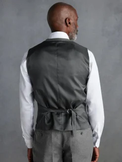 Next Signature Zignone Italian Wool Cashmere Blend Flannel Suit Waistcoat^ Vests