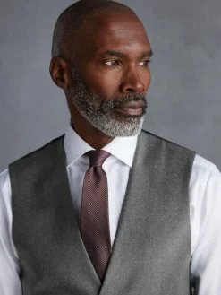 Next Signature Zignone Italian Wool Cashmere Blend Flannel Suit Waistcoat^ Vests