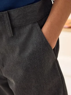 Online Next Single Flat Front School Shorts (3-14yrs) Grey