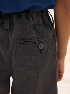 Online Next Single Flat Front School Shorts (3-14yrs) Grey