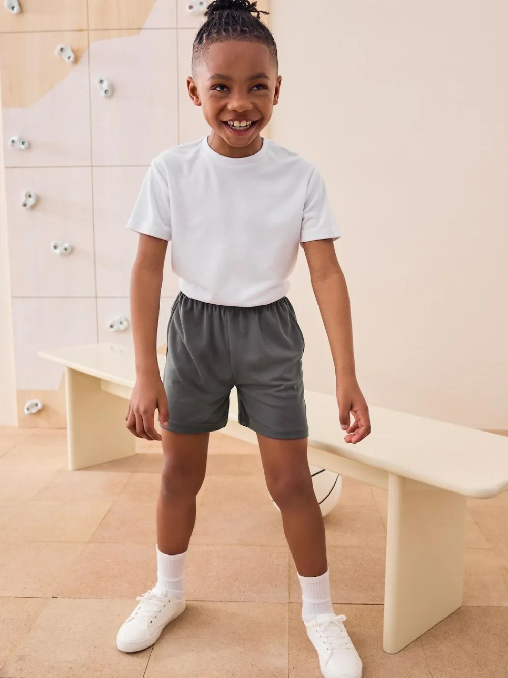 Next Grey Single Sports Shorts (3-16yrs)^BOY Shorts