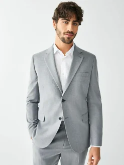 Next Skinny Fit Textured Suit Jacket^ Blazers & Formal Jackets|Grey Suits
