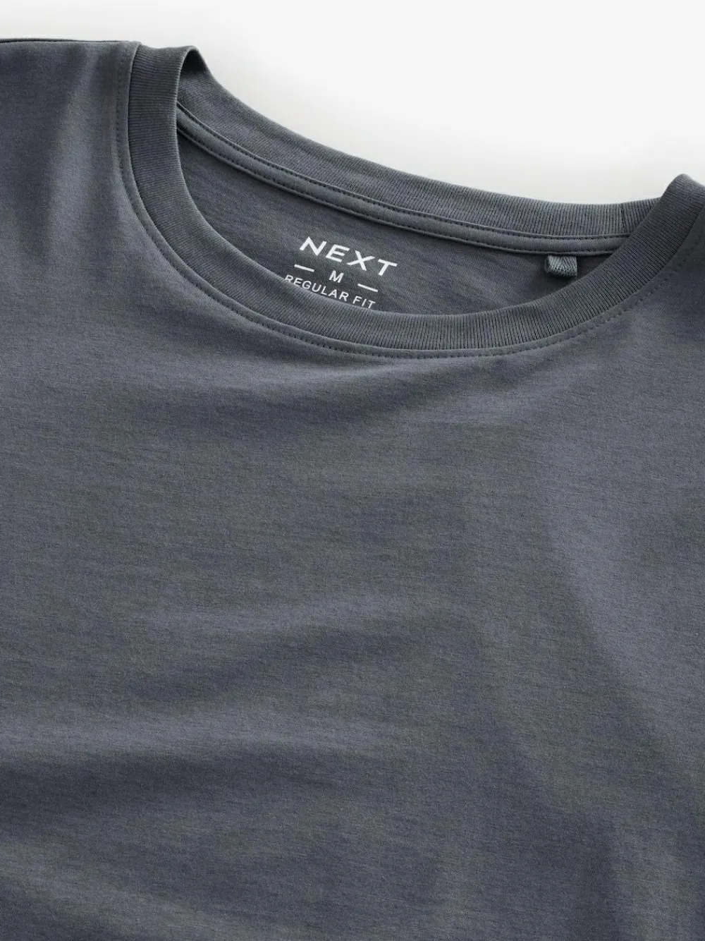Next Grey Slate Regular Fit Essential Crew Neck Cotton T-Shirt^ Loungewear