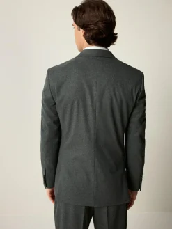 Best Next Slim Fit Flannel Suit Jacket Grey