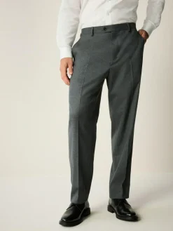 Clearance Next Slim Fit Flannel Suit Trousers Grey