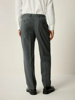 Clearance Next Slim Fit Flannel Suit Trousers Grey