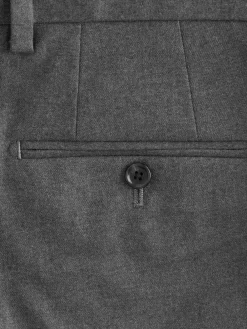 Clearance Next Slim Fit Flannel Suit Trousers Grey