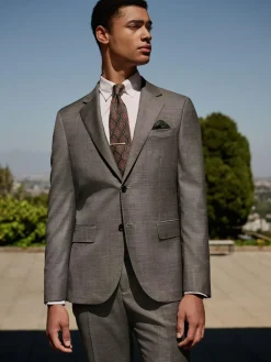 Next Slim Fit Signature Cerutti 100% Italian Wool Suit Jacket^ Grey Suits