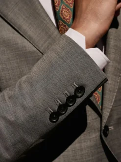 Next Slim Fit Signature Cerutti 100% Italian Wool Suit Jacket^ Grey Suits