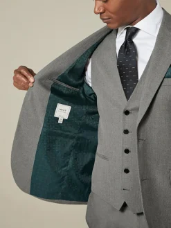 Next Grey Slim Fit Textured Suit Jacket^ Grey Suits|Blazers & Formal Jackets