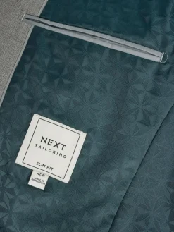 Next Grey Slim Fit Textured Suit Jacket^ Grey Suits|Blazers & Formal Jackets