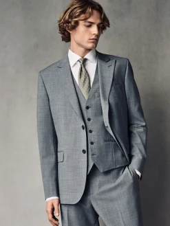 Outlet Next Slim Fit Wool Blend Motionflex Suit Jacket Grey