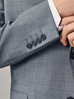 Outlet Next Slim Fit Wool Blend Motionflex Suit Jacket Grey