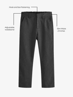 Next Slim Waist Straight Leg School Trousers (3-17yrs)^BOY Joggers|Tznius Pants
