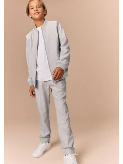 Next Grey Smart Bomber Jacket (3-16yrs)^BOY Suits & Vest|Coats & Jackets