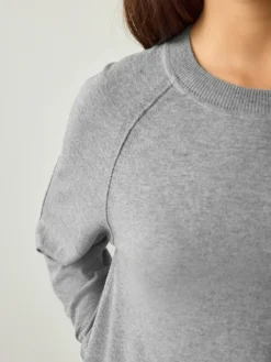 Best Next Grey Soft Touch Crew Neck Cotton Rich Jumper
