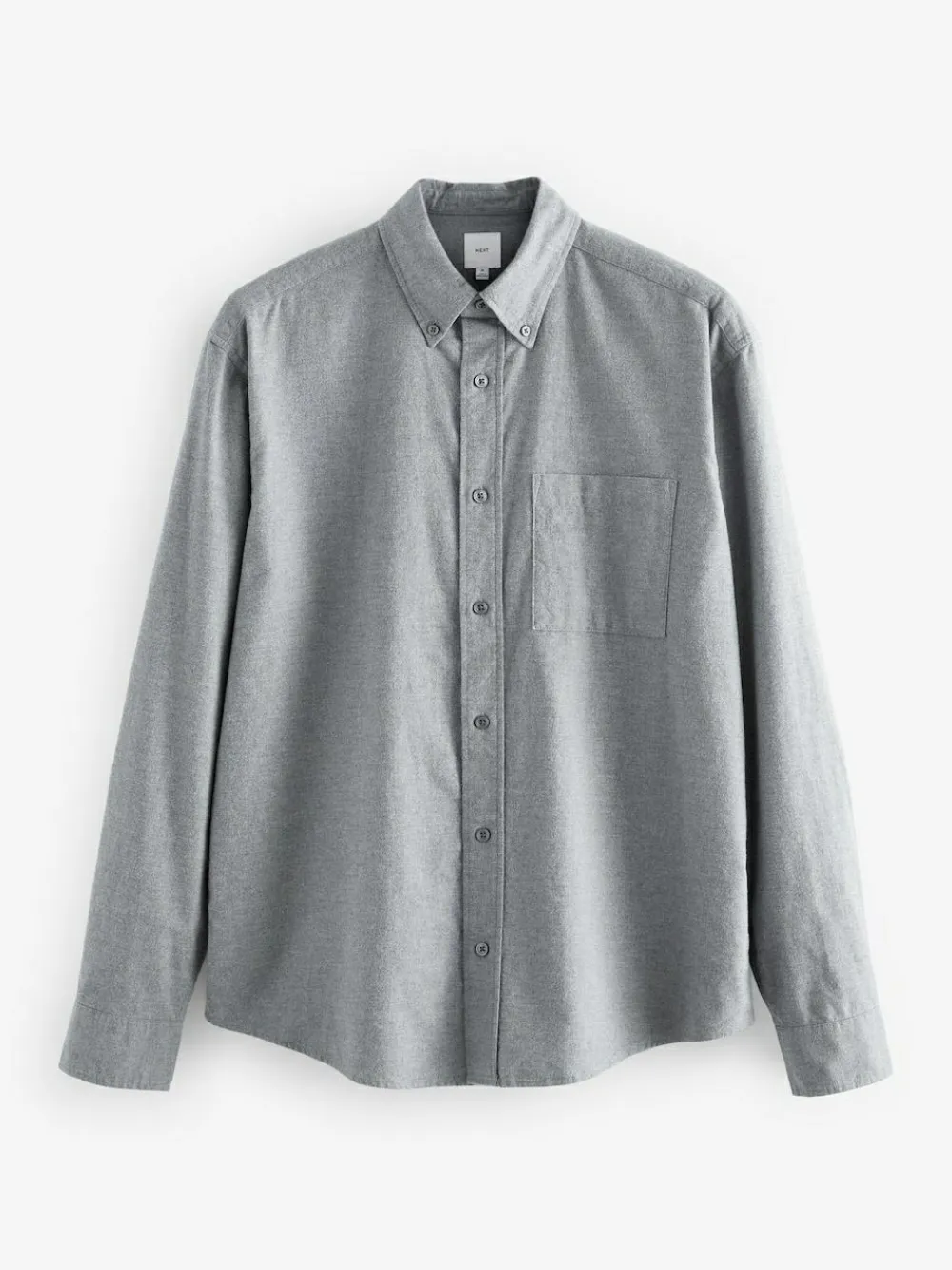 Next Grey Soft Touch Oxford Long Sleeve Shirt^ Shirts