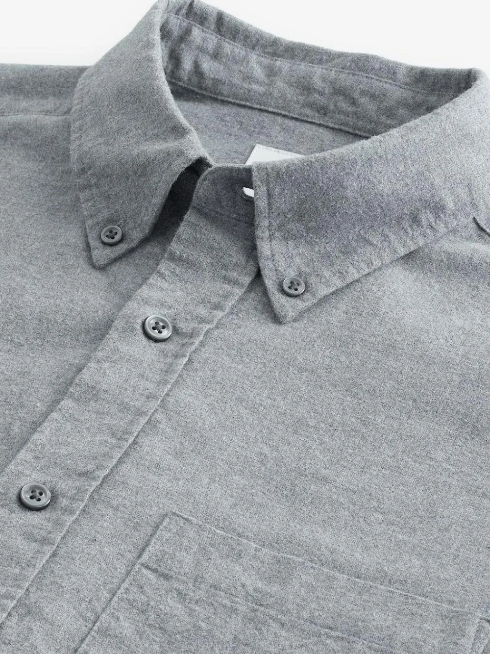 Next Grey Soft Touch Oxford Long Sleeve Shirt^ Shirts