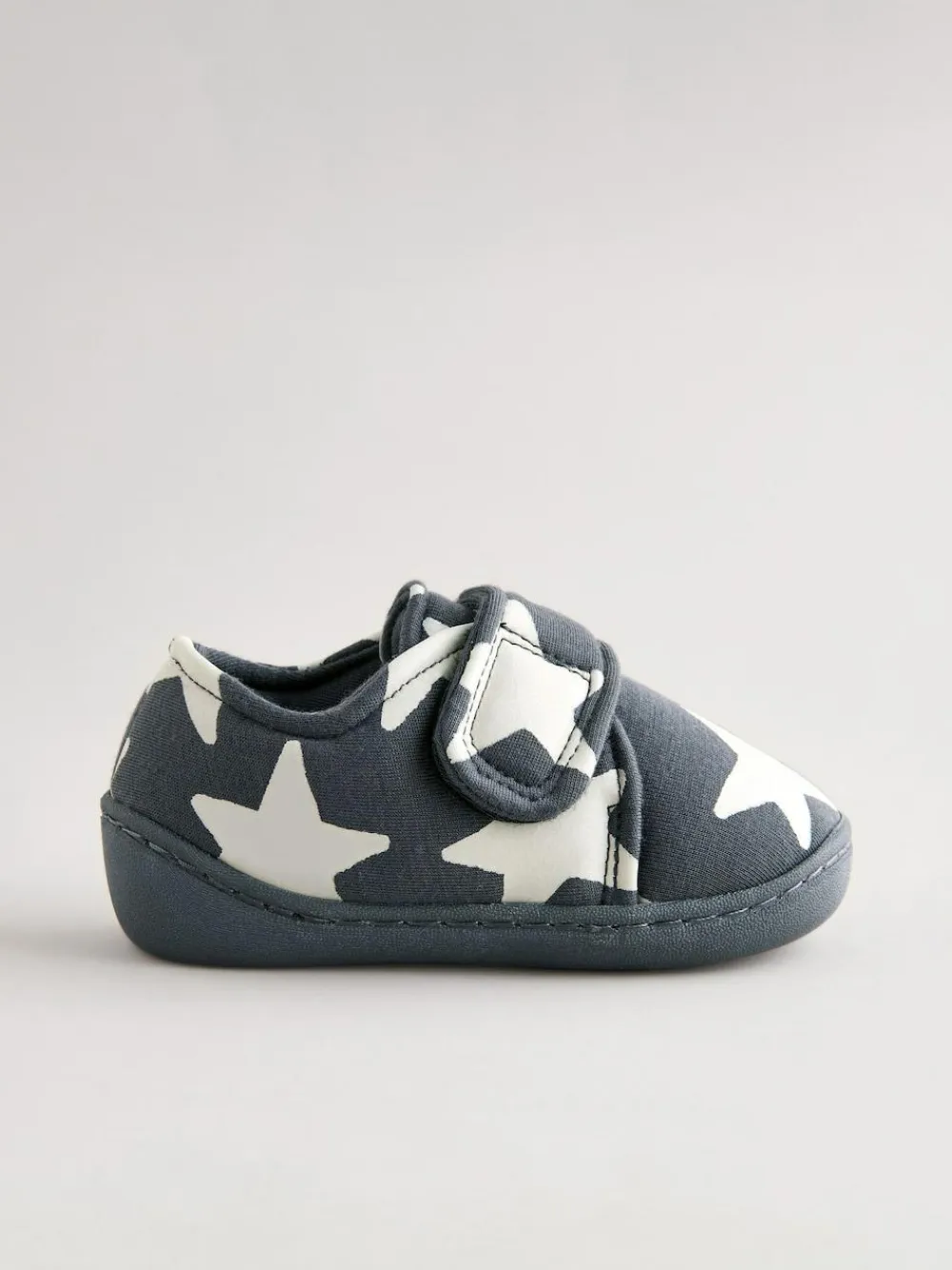 Online Next Grey Star Touch Fastening Cupsole Slippers