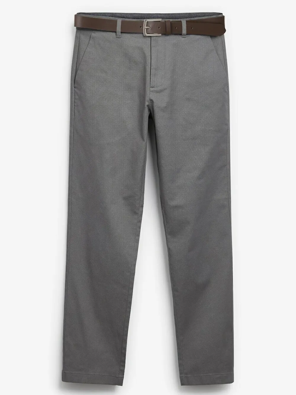 Next Straight Fit Printed Belted Soft Touch Chino Trousers^ Pants & Chinos