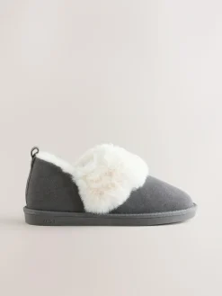 Clearance Next Suede Shoot Slippers Grey