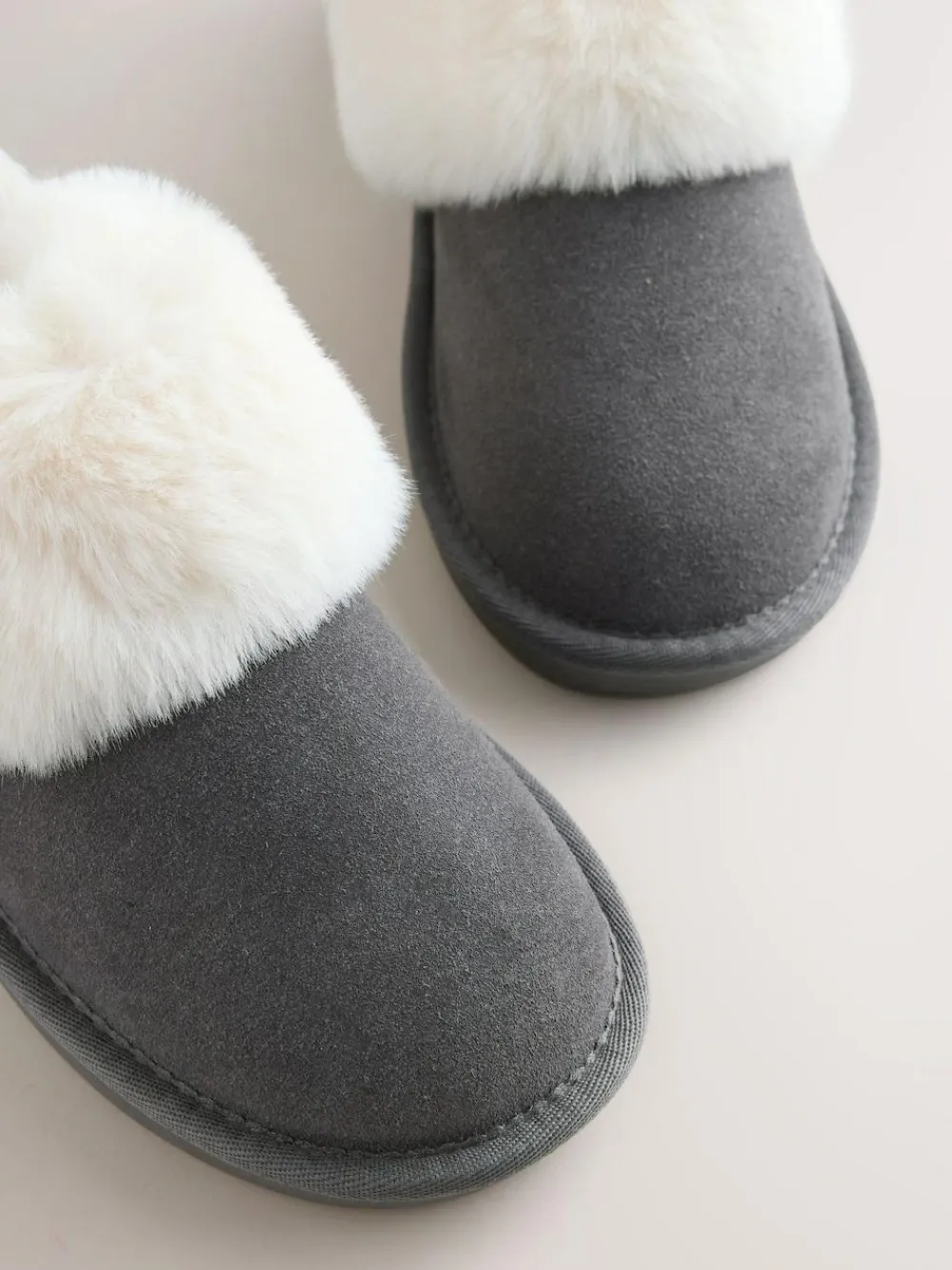 Clearance Next Suede Shoot Slippers Grey