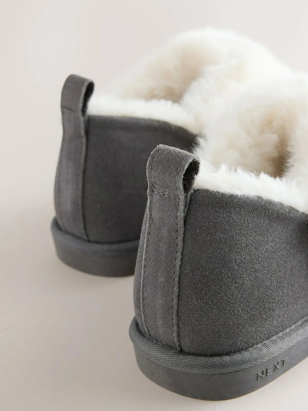Clearance Next Suede Shoot Slippers Grey