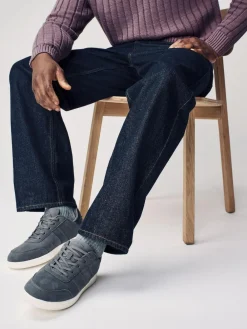 Hot Next Grey Suedette Trainers