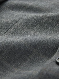 Next Grey Tailored Fit Check Flannel Suit Jacket^ Grey Suits
