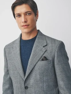 Next Tailored Fit Merino Wool Blend Suit Jacket^ Grey Suits