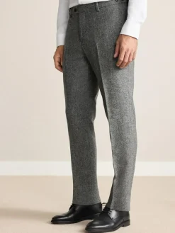 Next Tailored Fit Signature Abraham Moon 100% British Wool Donegal Suit Trousers^ Pants & Chinos
