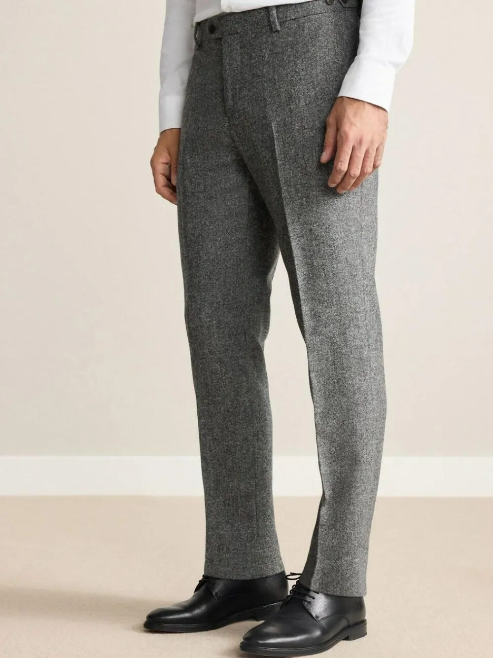Next Tailored Fit Signature Abraham Moon 100% British Wool Donegal Suit Trousers^ Pants & Chinos