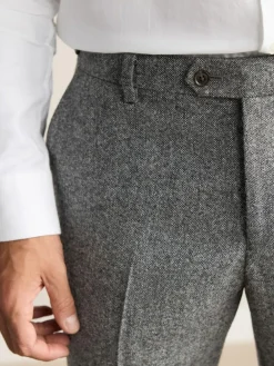 Next Tailored Fit Signature Abraham Moon 100% British Wool Donegal Suit Trousers^ Pants & Chinos