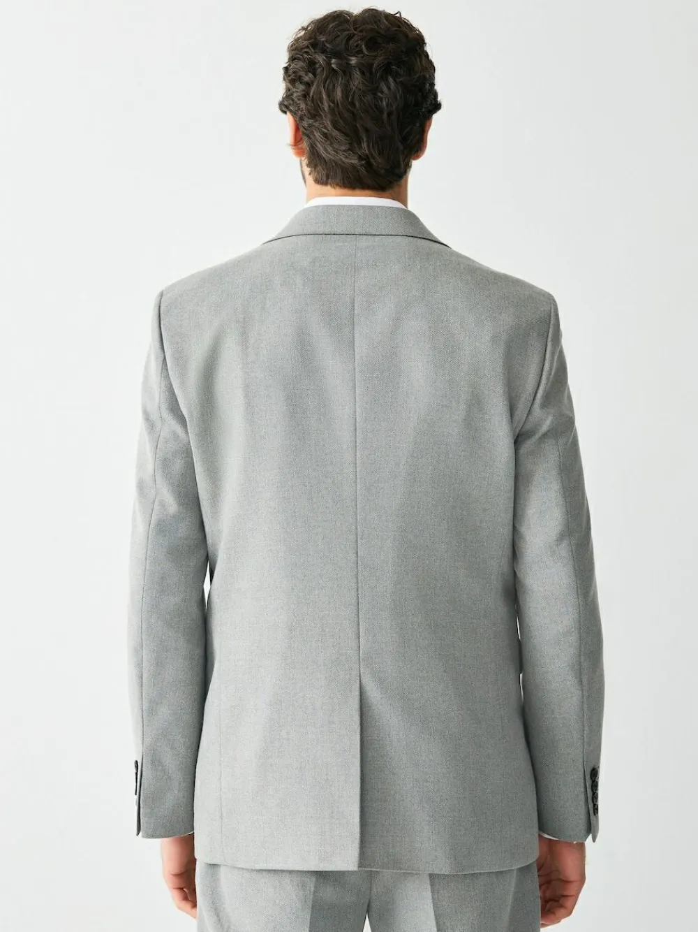 Next Tailored Fit Textured Suit Jacket^ Grey Suits