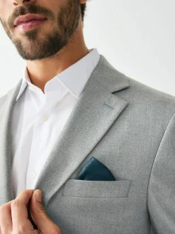 Next Tailored Fit Textured Suit Jacket^ Grey Suits