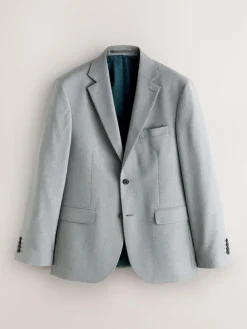 Next Tailored Fit Textured Suit Jacket^ Grey Suits