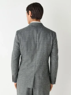 Next Grey Tailored Fit Wool Blend Check Texture Suit Jacket^ Grey Suits