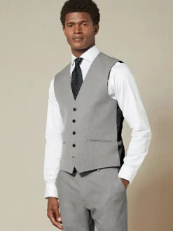 Sale Next Grey Textured Suit Waistcoat