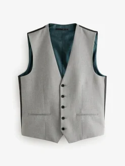 Sale Next Grey Textured Suit Waistcoat