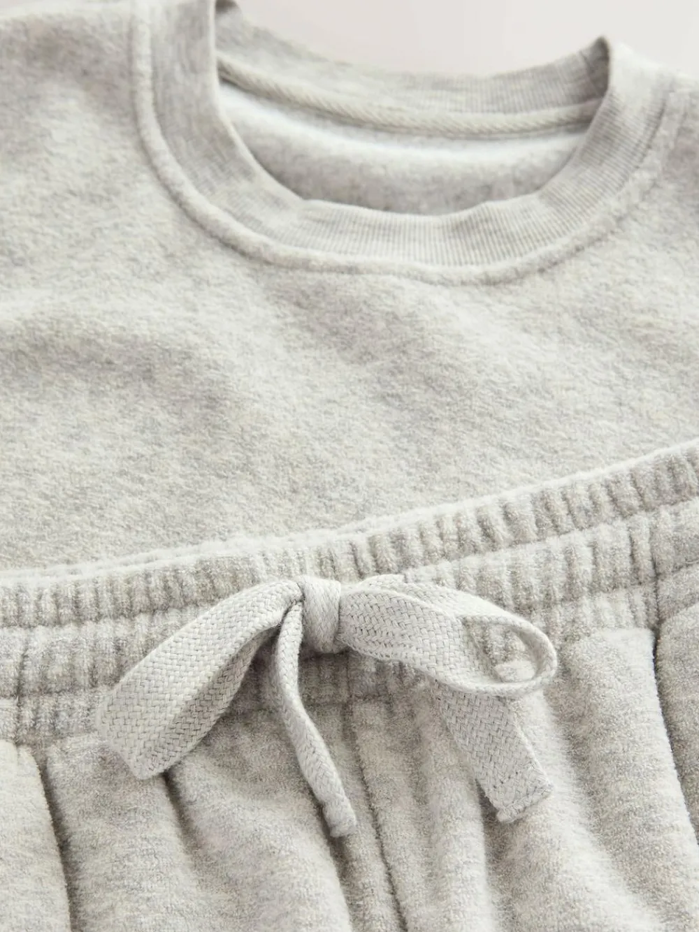 Online Next Towelling Short Sleeve Pyjamas Set Grey