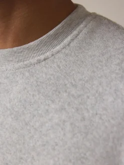 Online Next Towelling Short Sleeve Pyjamas Set Grey