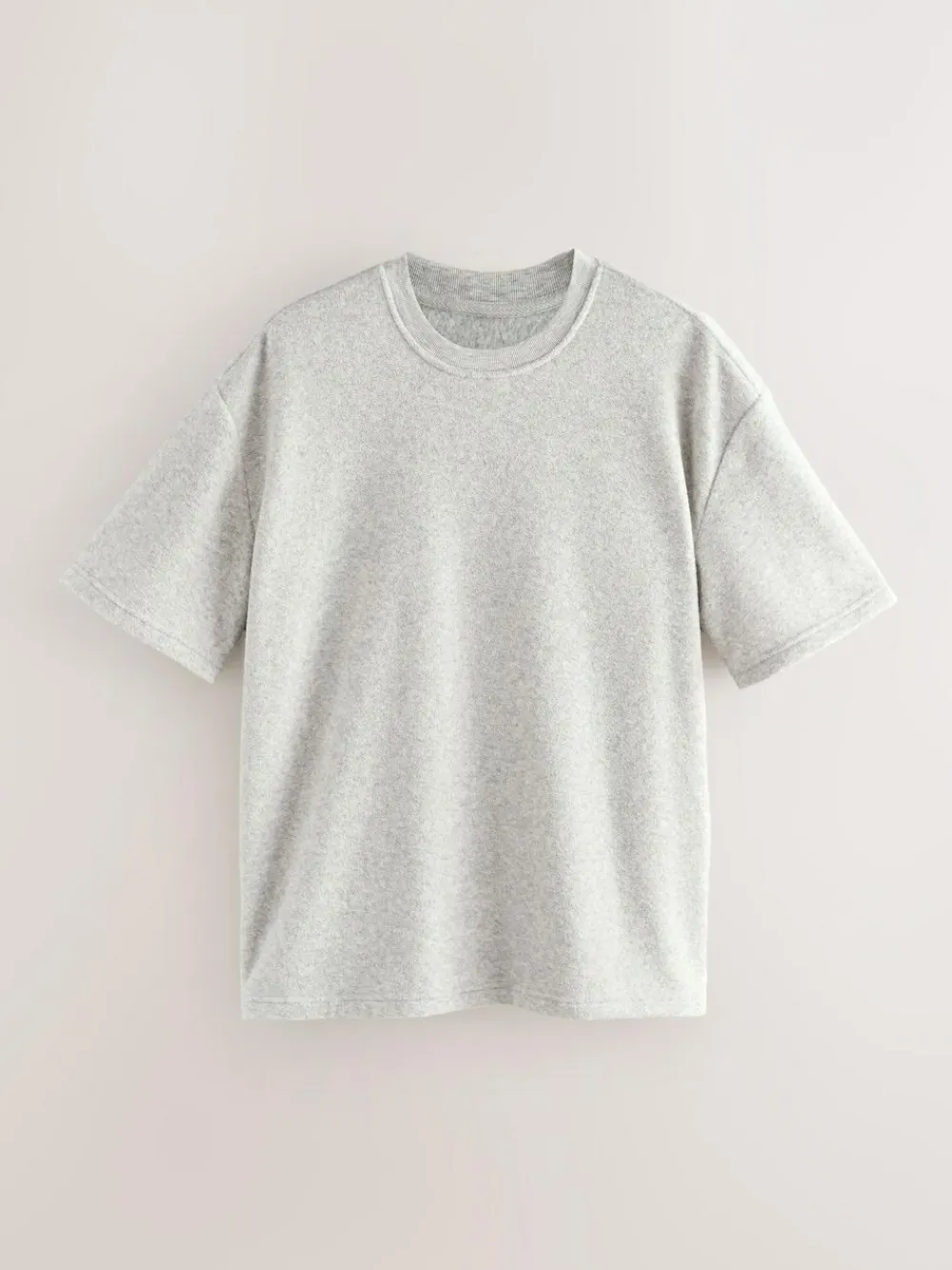 Online Next Towelling Short Sleeve Pyjamas Set Grey