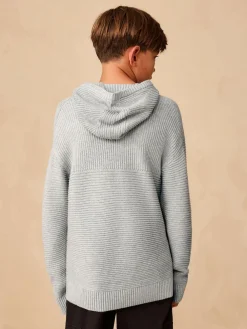 Sale Next Grey Utility Knitted Hoodie (3-16yrs)