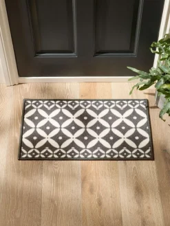 Discount Next Grey Washable Tile Doormat