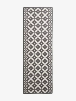 Next Grey Washable Tile Runner^ Rugs & Runners