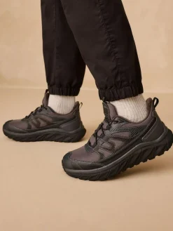 Next Grey Water Resistant Elastic Lace Trainers^BOY Sneakers