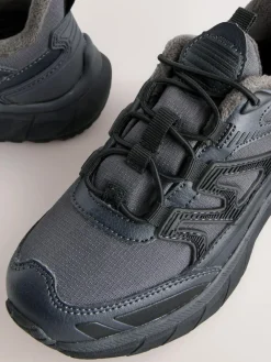 Next Grey Water Resistant Elastic Lace Trainers^BOY Sneakers