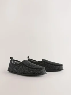 Clearance Next Wide Fit Closed Back Slippers Grey