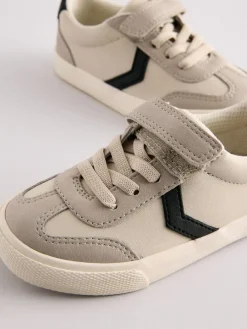 Outlet Next Wide Fit (G) Touch Fastening Elastic Lace Trainers Grey