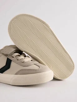 Outlet Next Wide Fit (G) Touch Fastening Elastic Lace Trainers Grey